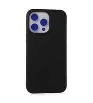 Apple İphone 15 Pro Max Kılıf Nano İçi Kadife Silikon - Siyah