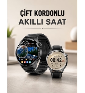 Çift Kordonlu Yüksek Çözünürlüklü Akıllı Saat Uyku İzleyici & Spor Modları
