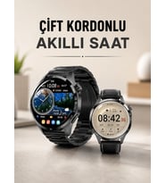 Çift Kordonlu Yüksek Çözünürlüklü Akıllı Saat Uyku İzleyici & Spor Modları