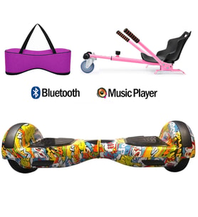 Citymate Elektrikli Kaykay Hoverboard Akıllı Denge 6.5 Inch + HoverKart + Çanta EXTREM PAKET D025