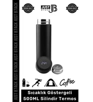 #DijitalTermos 201 Paslanmaz Çelik Kaymaz Sıcaklık Göstergeli Dijital Led Silindir Termos 500 Ml