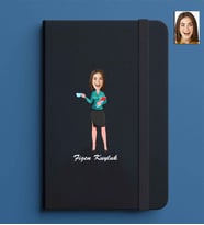 Kişiye Özel Kadın Model 13x21 Siyah Defter-38