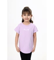 Toontoy Kız Çocuk Baskılı Tişört (Lila)