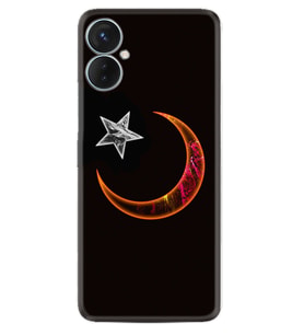 Tecno Spark 9T Kılıf Resimli Desenli Silikon Platinium Series Ay Yıldız 1884