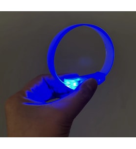 3 Modlu Pilli LED Işıklı Esnek Parti Bilekliği Mavi