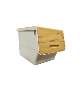 Motek Bambu Tekerlekli Organizer Çok Amaçlı Saklama Kutusu 1X12 Lt