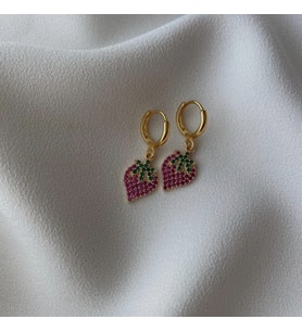Çilek Zircon Küpe