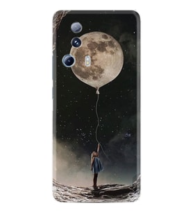 Xiaomi Mi 13 Lite Kılıf Resimli Desenli Baskılı Silikon Moon Baloon 1368