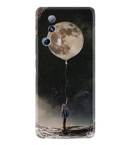 Xiaomi Mi 13 Lite Kılıf Resimli Desenli Baskılı Silikon Moon Baloon 1368
