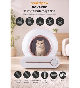 Smartpaw Nova Cat Pro Akıllı Otomatik Kedi Tuvaleti Pembe (Türkiye Garantili)