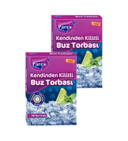 Kendinden Kilitli Buz Torbası 196 Buz Küpü İkili Set