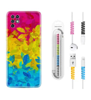 INFINIX Note 11 Pro Note 10 Hot 9 Play Kılıf Kablo Koruma Spiral Silikon Yapraklar 1634