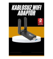 Mey İthalat® Mbps Wifi Alıcı Kablosuz Wifi Adaptörü Çift Band Çift Antenli