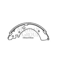 HONDA CRX- 90/94; ARKA FREN PABUCU (100X35) (DAIWA) 43153-SA5-003 400-6360