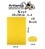 Keçe 10 Renk A4 20x30 cm 1 Paket Keçe 10 lu Okul Kreş Okul Öncesi Etkinlik Hobi (Karışık)