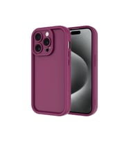 Apple iPhone 15 Pro Uyumlu Kılıf Kamera Korumalı Zore Ananas Kapak (Mürdüm)