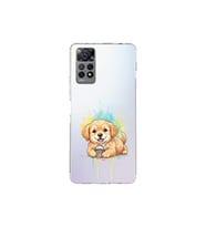 Redmi Note 12 Pro 4G ile Uyumlu Splash Köpek Tasarımlı Şeffaf Silikon Kılıf