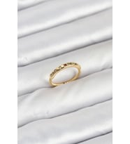 Pirinç Gold Renk Renkli Zirkon Taşlı Kadın Yüzük TJ-BYK3884