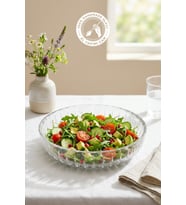 Selen Concept Sieana Model El Yapımı Cam Salata ve Meyve Kasesi (Şeffaf)