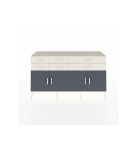 Kronos Konsol 3 Raflı 6 Çekmeceli 4 Kapaklı 176x59x99 Aytaşı-Antrasit/Aytaşı