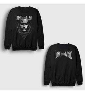 Presmono Unisex Siyah Judas Lord Of The Lost Sırt Baskılı Sweatshirt 522117tt