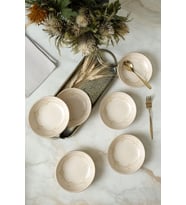 Taupe Bloom Çerezlik ve Sosluk 13 cm 6'lı Set, Şık ve Fonksiyonel
