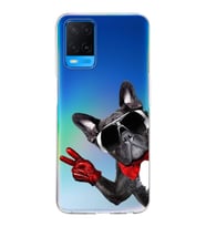 PrintiFy Oppo A54  ile Uyumlu 1mm Slim Fit Köpek 2 050e Baskılı Şeffaf  Kılıf