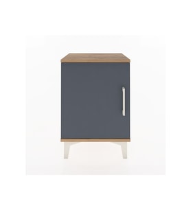 Arges Komodin 2 Raflı Tek Kapaklı 44x30x64 Çam-Antrasit