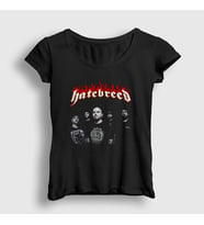 Presmono Kadın Siyah Band Hatebreed T-Shirt 148437tt