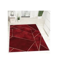 Rovigo Home Dijital Baskı Yıkanabilir Kaymaz Taban Salon Halısı  RVG0669 (Bordo)