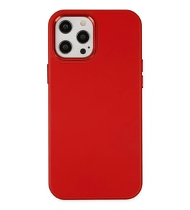Newface Apple iPhone 12 Pro Max Kılıf Asya Deri Silikon - Kırmızı