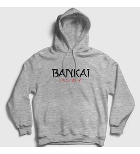 Presmono Unisex Gri Bankai Anime Bleach Kapüşonlu Sweatshirt 127157tt (Gri)