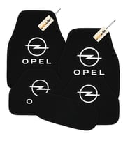 Opel Logolu Araç İçi Halı Paspas Seti 5 Parça – Kaymaz, Su Geçirmez, Kolay Temizlenen Malzeme (Siyah)