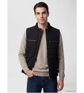 LCWAIKIKI Classic Siyah Regular Fit Dik Yaka Erkek Şişme Yelek