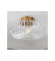 DEMET HABEK MYLİGHTS RUSTİK VİNTAGE ŞEFFAF  ELİPS CAMLI TAVAN PLOFONYER AVİZE   ÇAP 30 CM