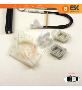 Skoda Octavia MK1 1U 2001-2010 Makyajlı Kasa 1U0837462B İçin Elektrikli Ön Sağ Cam Kriko Tamir Seti