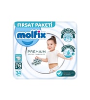 Molfıx Premium Bebek Bezi Fırsat 6 Beden Extra Large 34 Adet - Standart