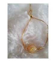 Altın Sedef Ayarlanabilir Kadın Gold Asansörlü Z Harf Bileklik (Karışık)