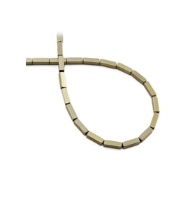 Hematit Taşı 2x8mm- Parlak Antik Sarı Doğal Taş Dizi