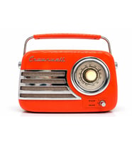 Crownwell Retro Tasarımlı Bluetooth FM Radyo Turuncu