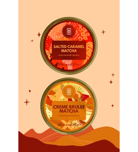 Golden Dessert Matcha 2'li Set - Salted Caramel Matcha, Creme Brulee Matcha 2'li Set