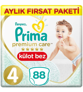 Prima Premium Care Bebek Külot Bezi 4 Beden 44x2 88 Adet