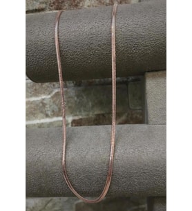 Gümüş 2,5 mm yassı rose döküm boyun zinciri kolye kt125e3