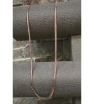Gümüş 2,5 mm yassı rose döküm boyun zinciri kolye kt125e3