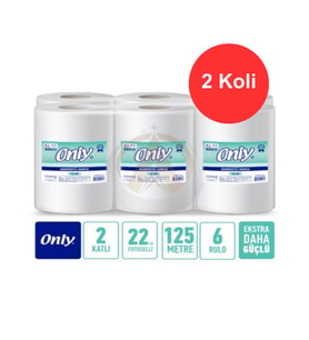 Only Fotoselli Kağıt Havlu 8 Kg. 22 cm. 6 Rulo x 2 Koli (6x2:12 Rulo)