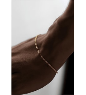 14 K Gold Kaplama 925 Ayar Gümüş Old Money Halat Bileklik