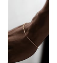 14 K Gold Kaplama 925 Ayar Gümüş Old Money Halat Bileklik