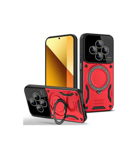 Xiaomi Redmi 14c Kılıf Joy Lens Standlı Kapak - Kırmızı