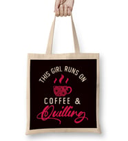 Girl Runs Ib Coffee Quilling Paper Filigree Craftsman Artist Bez Çanta Uzun Saplı