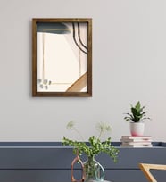 BK Gift Otel Odası Konseptli Doğal Masif Ahşap Çerçeveli Tablo 45x65cm-25